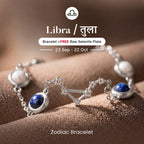 Kashi Rinmukteshwar Siddh Libra Zodiac Constellation Bracelet with Free Raw Selenite Plate