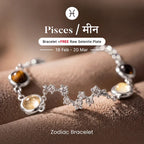 Kashi Rinmukteshwar Siddh Pisces Zodiac Constellation Bracelet with Free Raw Selenite Plate