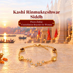 Kashi Rinmukteshwar Siddh Pisces Zodiac Constellation Bracelet with Free Raw Selenite Plate