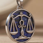 Libra Pendant with Lapis Lazuli
