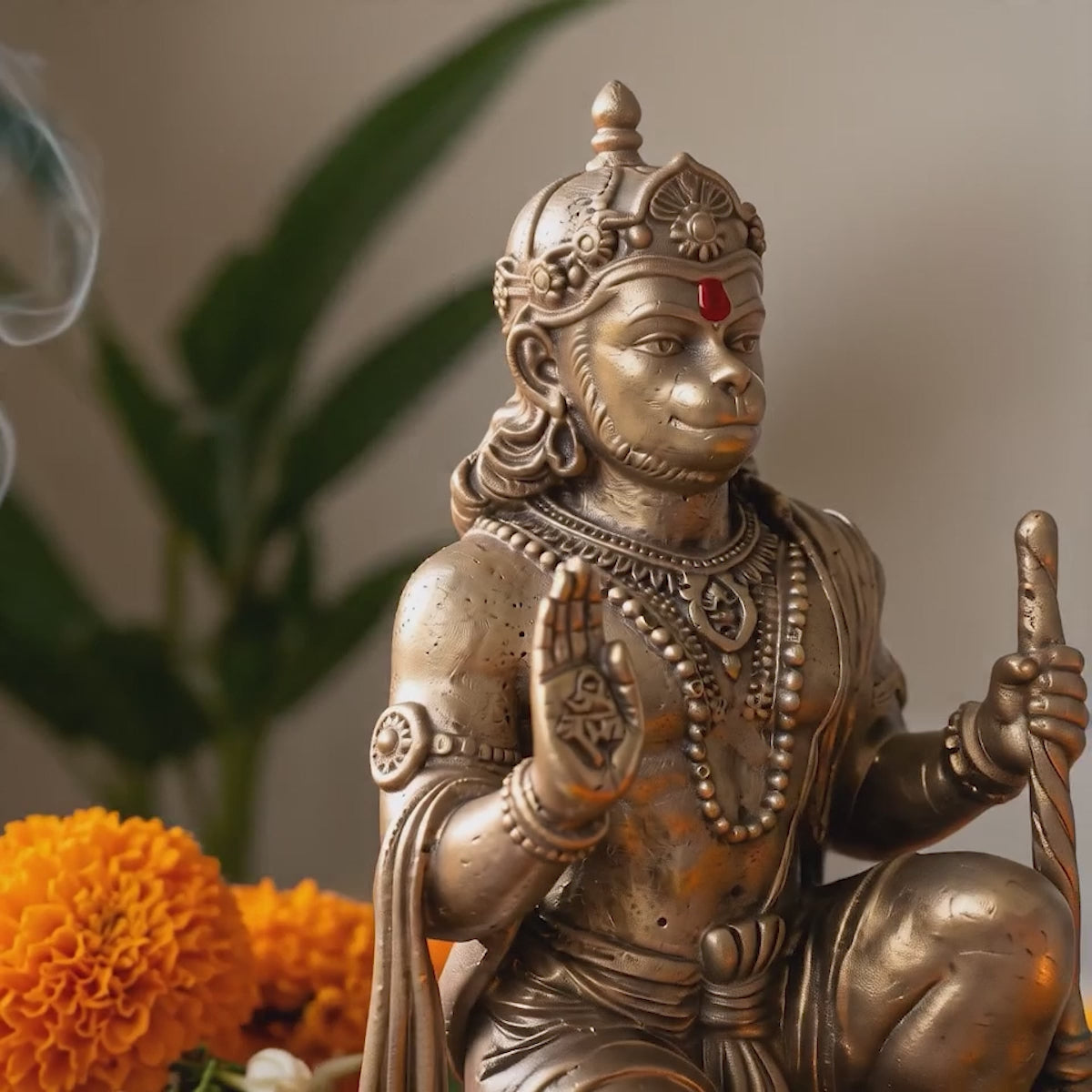 Limited Edition Siddh Triveni Hanuman Murti Gold