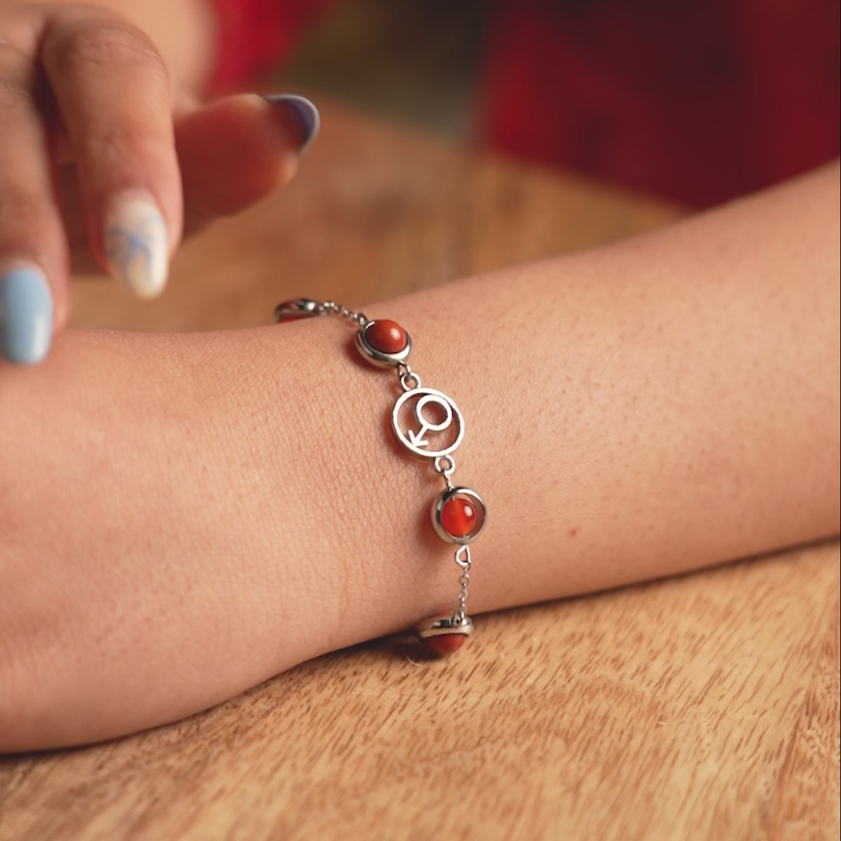 Psychic Number 9 Mars Crystal Bracelet with FREE Raw Selenite Plate