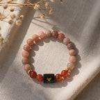 Taurus Zodiac Sunstone & Carnelian Bracelet