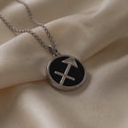 Sagittarius Pendant with Black Obsidian