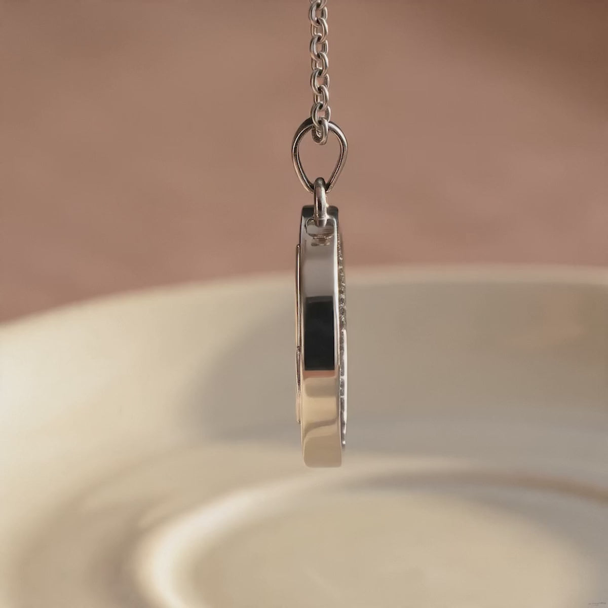 Capricorn Pendant (मकर राशि) with Garnet