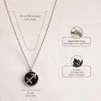 Sagittarius Pendant with Black Obsidian
