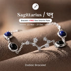 Kashi Rinmukteshwar Siddh Sagittarius Zodiac Constellation Bracelet with Free Raw Selenite Plate