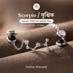 Kashi Rinmukteshwar Siddh Scorpio Zodiac Constellation Bracelet with Free Raw Selenite Plate