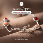 Kashi Rinmukteshwar Siddh Taurus Zodiac Constellation Bracelet with Free Raw Selenite Plate