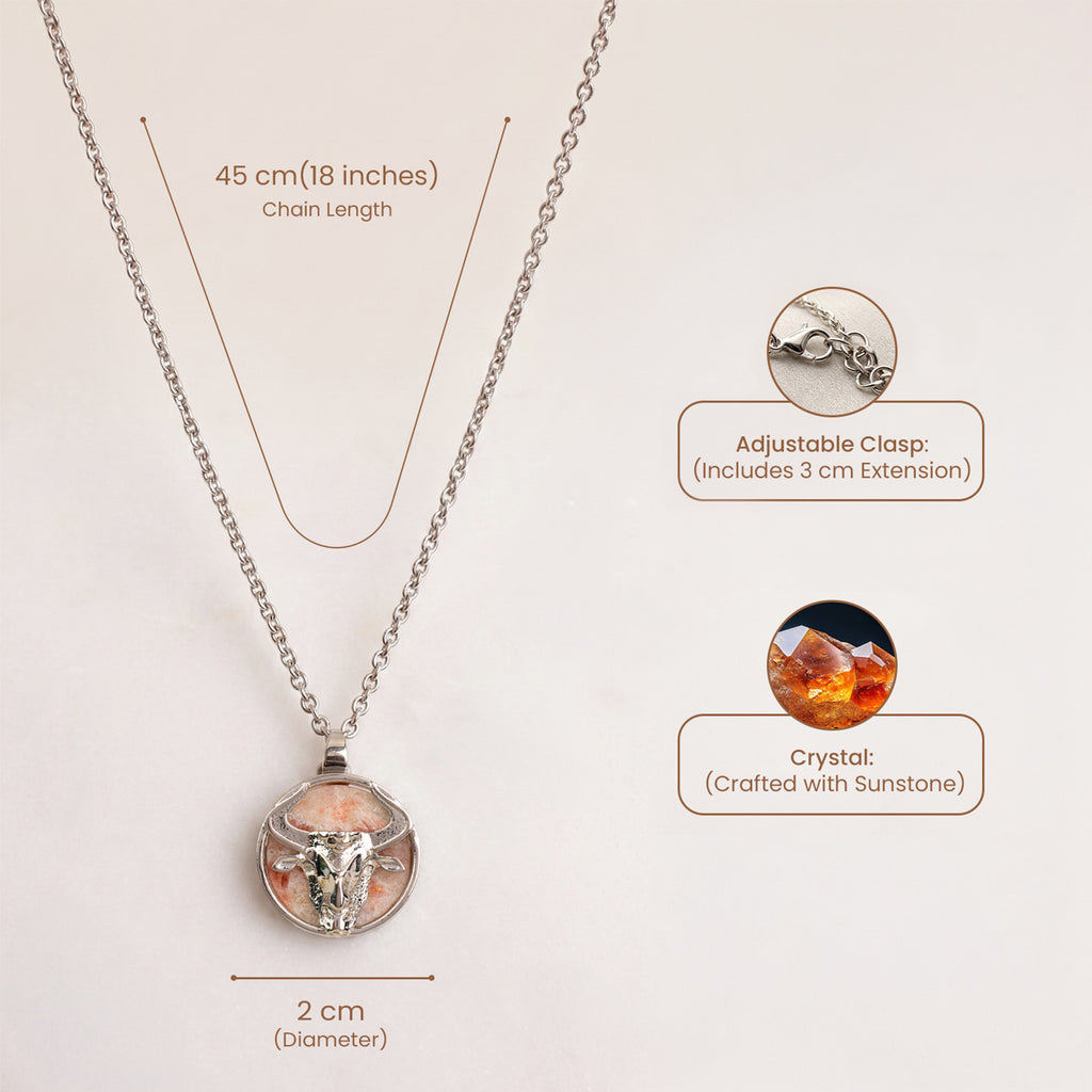 Taurus Pendant with Sunstone