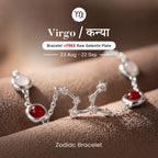 Kashi Rinmukteshwar Siddh Virgo Zodiac Constellation Bracelet with Free Raw Selenite Plate